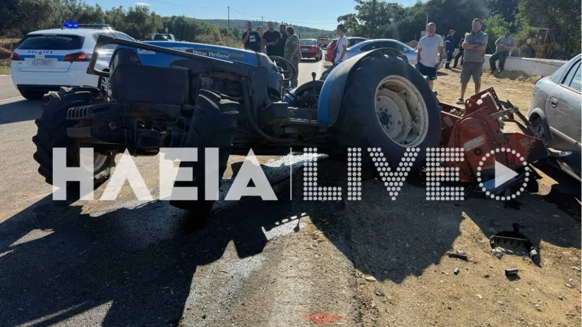 Τροχαίο στην Κυλλήνη, με σφοδρή σύγκρουση Porsche με τρακτέρ! ΒΙΝΤΕΟ+ΦΩΤΟ