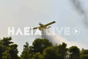 Αμαλιάδα: Εξαπλώνεται η φωτιά σε Γεράκι και Αστεραίικα, δίνουν μάχη 7 εναέρια μέσα