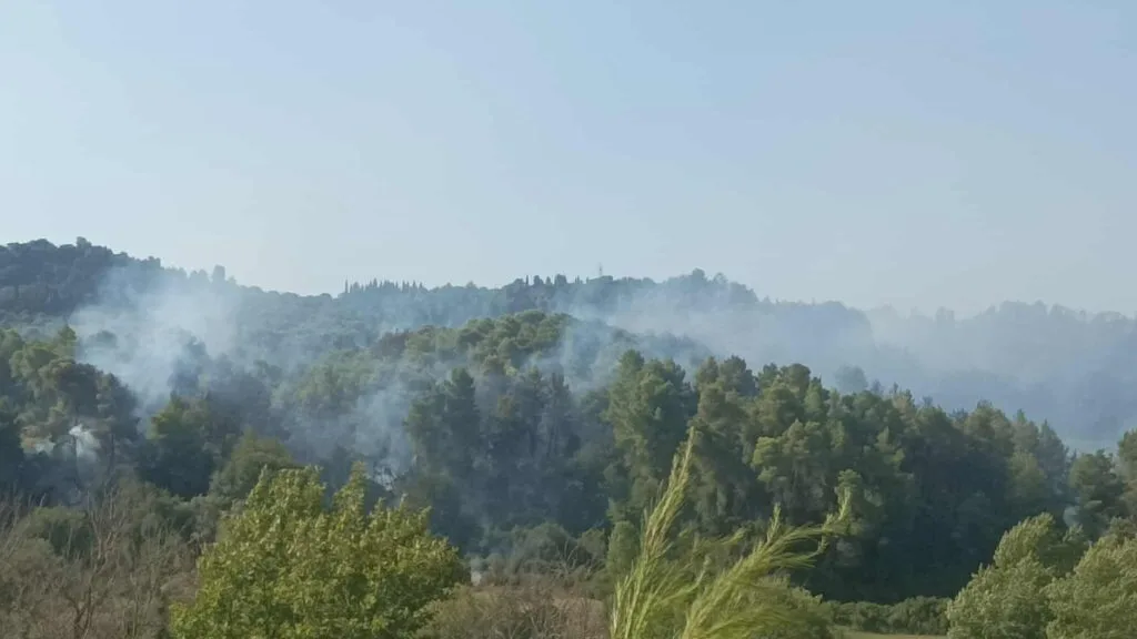 Ηλεία: Βελτίωση της κατάστασης στο Χελιδόνι, υπό έλεγχο οι αναζωπυρώσεις