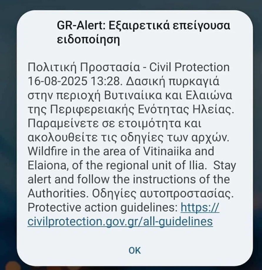 Συναγερμός στο Μαλαπάσι Πύργου – Η φωτιά πλησιάζει σπίτια, ήχησε το 112
