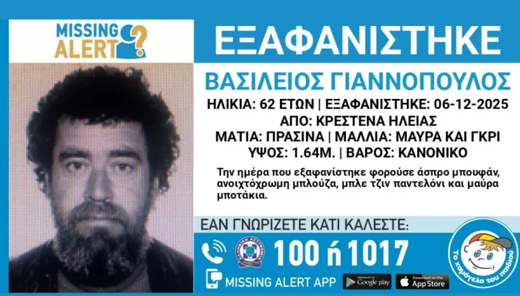 Hλεία: Ο Βασίλης Γιαννόπουλος είναι ο νεκρός που βρέθηκε από κυνηγό…