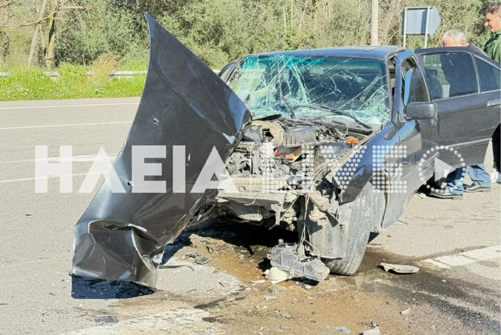 Πύργος: Μετωπική σύγκρουση στον κόμβο Ολυμπίων – Τέσσερις τραυματίες, ένας σε σοβαρότερη κατάσταση ΦΩΤΟ-ΒΙΝΤΕΟ